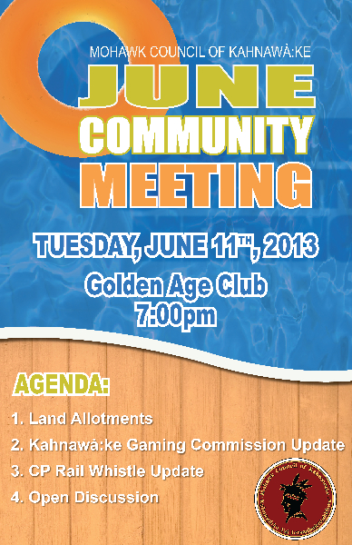 june community meeting poster